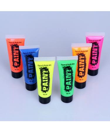 6 PCs UV Glow Neon Face & Body Painting Set - Fluorescent Makeup for Halloween Cosplay & Parties | Ideal for Kids - Buy Online on GoSupps.com