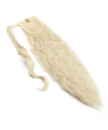 Buy Ponytail Clip in Braid Extension - 50 cm Wavy Bleached Blonde Hairpiece | International Shipping - Buy Online on GoSupps.com
