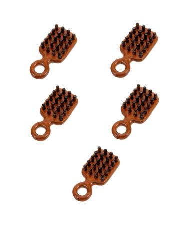 Healvian 5 pieces comb Detangler Kamm women Kamm head massage tool wooden comb for women hair wooden comb pick comb for women hair pick practical hair massage tool wood wide tooth comb 12.50x6.00cmx5pcs braunx5stk