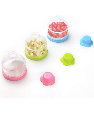 Portable 3-Layer Formula Dispenser for Travel & Outdoor Activities - Milk Powder & Snack Storage Container for Nighttime Nursing - Buy Online on GoSupps.com