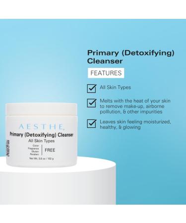 Aesthe Primary Cleanser - Moisturizing Makeup Remover & Cleanser for Normal to Dry Skin - Natural Fruit Extracts & Botanicals - Luxurious Facial Skincare 3.6 oz - International Shipping Available - Buy Online on GoSupps.com