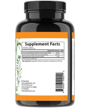 Angry Supplements Vegan Apple Cider Vinegar + Beet Root 60ct & Vegetarian Turmeric Curcumin 60ct- Plant Based Veggie Capsules for Men + Women (2pk-120ct) 120 Count (Pack of 1) - Buy Online on GoSupps.com