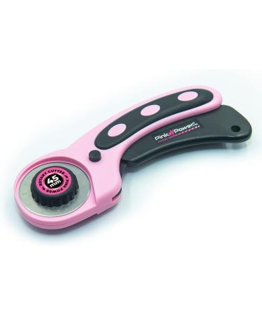Pink Power Fabric Rotary Cutter Set - 45mm Sewing & Quilting Blade with Ergonomic Handle for Crafting and Scrapbooking - Buy Online on GoSupps.com