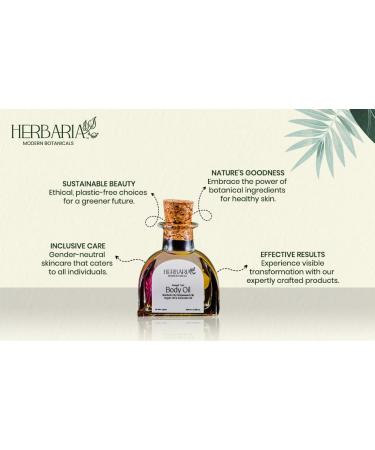 Herbaria Sweet Tart Body Oil 100ml | 100% Sustainable & Vegan Luxury | Grapeseed Pomegranate Avocado Argan & Baobab Oils - All Season Care - Buy Online on GoSupps.com