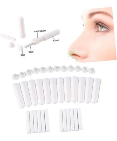 Healeved Refillable Inhaler Tubes - 12 Sets for Essential Oils - Nasal Aspirator White Inhaler Stick - Filling Packaging Tube - Buy Online on GoSupps.com