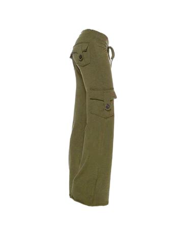 Cargo Pants Women Plus Size High Rise Baggy Sweatpants Y2K Straight Leg  Outdoor Athletic Trousers Vintage Streetwear Medium Army Green