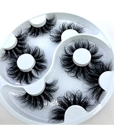 HBZGTLAD 2021 25mm 3D Faux Mink Cross False Eyelashes - 5 Pairs of Handmade Thick Eye Lashes for Stunning Makeup | International Shipping Available - Buy Online on GoSupps.com