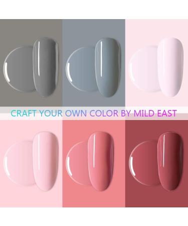 MILD EAST Gel Nail Polish Set - 6 Colors Classic Nude Grey Pink Soak Off UV/LED Gel Nail Kit with Gifts Box Manicure DIY Home Nail Art Salon Set - Buy Online on GoSupps.com