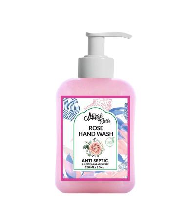 Mirah Belle - Rose Hand Wash (250 ml) - Best for Men Women and Family - Natural Vegan Cruelty Free - Sulfate and Paraben Free - 250 ML