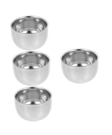 Minkissy 4 pieces of beard brush bowl razor soap cream bowl razor tool soap shell shaving men's shave shaving soil -soil cup shaving shell for men metal accessories household man aluminum