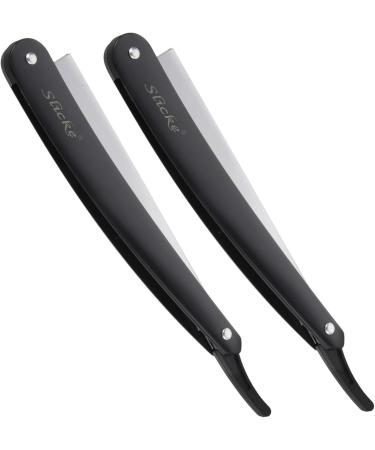 Minkissy 2pcs Men's Straight Blade Razors - Premium Barber Shaver Set for Smooth Grooming | International Shipping Available - Buy Online on GoSupps.com