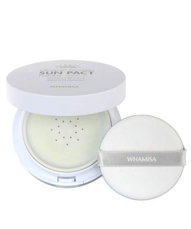 WHAMISA Organic Flowers Natural Tone Up Sun Pact K-Beauty