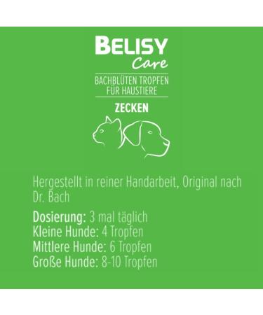 BELISY Tick Bach Flower Drops for Dogs & Cats - Natural Relief by Dr. Bach - 20 ml | International Shipping Available - Buy Online on GoSupps.com