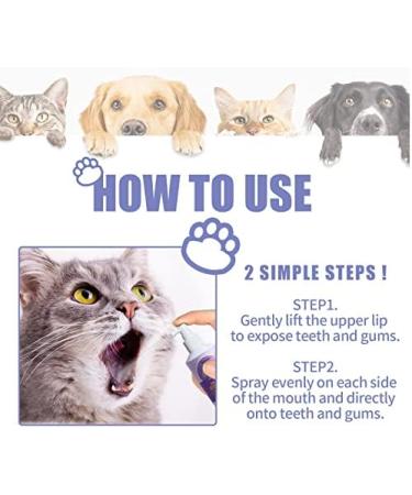JIAWEIIY Dog and Cat Tooth Cleaning Spray Dog Tooth Spray No Brushing Enhancement Cleaning Formula Pet Tooth Cleaning Spray Target Fresh Breath and tartar Control (1PC) - Buy Online on GoSupps.com