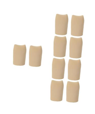 minkissy 10 pcs Care Toe Guards Nursing Cover Sleeve Toe Cap Covers for Toe Elasticity Cotton Protective Cover Gasket Socket Split Toe Covers Head Guard Nylon Sleeve Corn As Shownx5pcs 2.6x4cmx5pcs