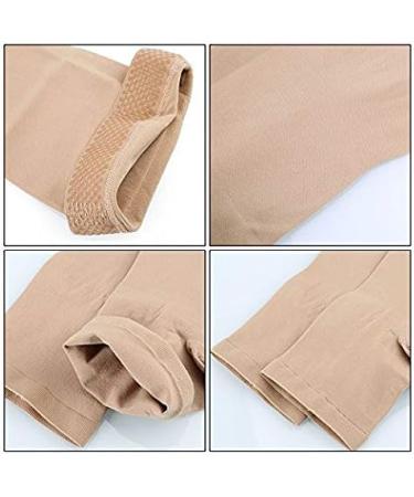 PEDIMEND Open Toe Thigh High Compression Stockings (2PAIR - 4PCS) | Gradient Compression with Silicone Band | Reduce Varicose Veins Promote Blood Circulation | UNISEX | Foot Care 4PAIR - 8PCS Beige - Buy Online on GoSupps.com