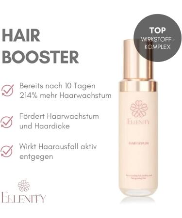  Ellenity Luxury Hair Booster Set Visibly More Growth & Less Hair Loss Made in Switzerland | Vegan | Hormone Free | 50ml Hair Growth Booster Scalp Massage Brush Quick Dry Turban - Buy Online on GoSupps.com
