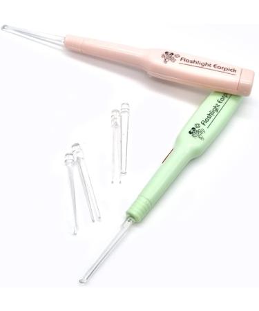 2 Pack LED Flash Curette Earpick Ear Wax Remover Tool - GARASANI (Random Colors) | Shop Now - Buy Online on GoSupps.com