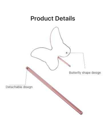 Miuffue Butterfly Lash Mirror - Stainless Steel Detachable Cute Pink Makeup Mirror for Lash Extensions - Buy Online on GoSupps.com