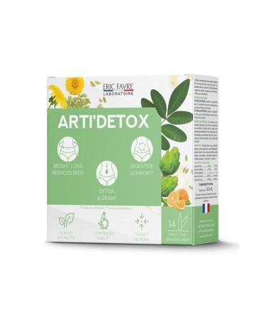 ARTI' DETOX - Slimming Detox thanks to Artichoke - Draining Action Fat Reduction Digestive Comfort - Orange Flavor - Laboratory Eric Favre