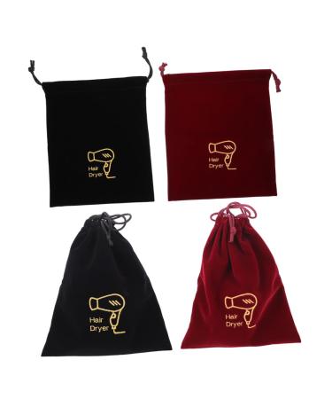 FRCOLOR 4pcs Storage Bag Hair Tools Travel Bag Blow Dryer Bag Drawstring Hair Dryer Carriers Dust Bag