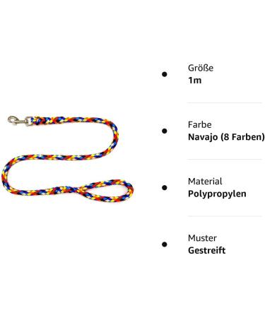Dogeline Jumbo Leash for Large Dogs - Up to 80kg | 1m Training Line in 17 Colors | Durable Guide Leash with Hand Loop - Buy Online on GoSupps.com