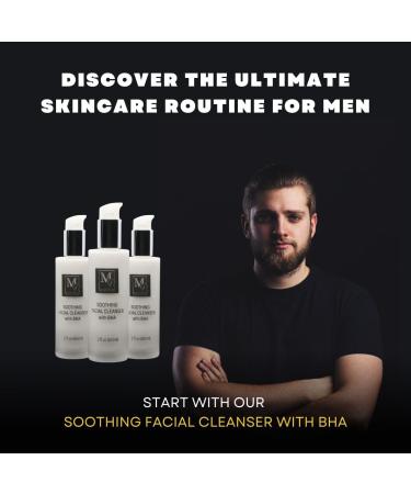 M2 Soothing Antioxidant Facial Cleanser for Men | BHA Aloe & Borage Leaf Extract | Clean & Natural Skincare - International Shipping - Buy Online on GoSupps.com