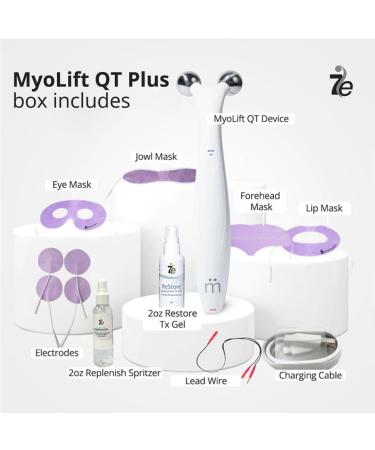 QT Plus Microcurrent Facial Device - Personalized Face Lift Device for Youthful Radiant Skin at Home| Smart Skin Care Kit | Experience AI Skin Analysis Free for 30 Days with Base Membership - Buy Online on GoSupps.com