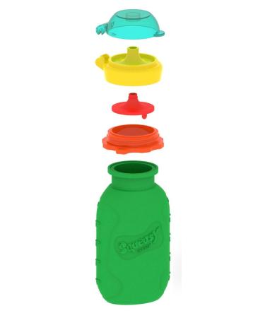 Squeasy Snacker Green - Reusable Silicone Squeezy Pouch 180ml | BPA-Free Self-Filling Snack Pouch for Kids - Buy Internationally! - Buy Online on GoSupps.com