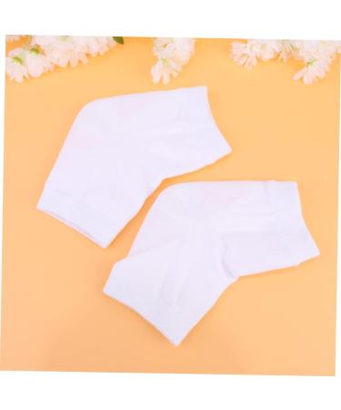 minkissy Socks Pairs Heel Socks Heel Sleeves Protectors Gel Heel Sleeves feet Repair Socks Heel Protector Socks feet Cracked Socks Gel Foot Socks Ankle Socks White Anti-Crack and wo Men - Buy Online on GoSupps.com