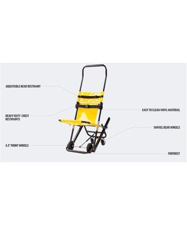 Foldable Stair Chair Ambulance Firefighter Evacuation Lift Stair Chair Single Person Operation 400lbs Capacity - Buy Online on GoSupps.com