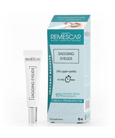 Remescar Sagging Eyelids 8ml - Instant Treatment Drooping Eyelids Cream - Instant Upper Eye Lift Effect In 1 Application - Clinically Proven Anti Aging Eye Cream - 180 Applications