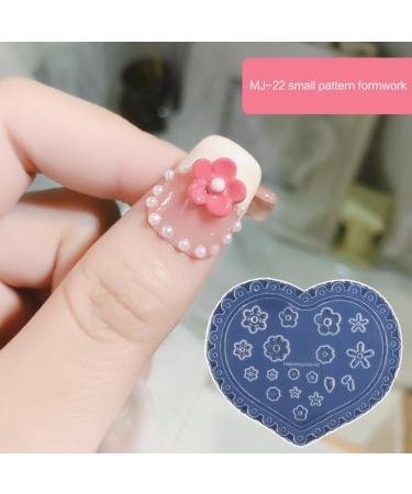 Mini Acrylic Nail Art Shapes Kit - 3D Flower Carving Templates & Gems for Perfect Acrylic Nails - Buy Online on GoSupps.com