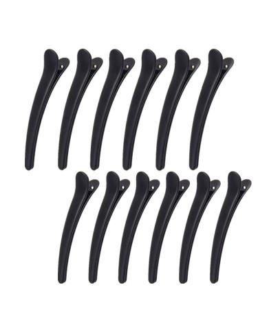 VOARGE 12 pieces hair clips hairdressing supplies sectioning clips hairdresser hair clips ladies hair clips hair clips combi made of plastic (12 cm)