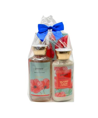 Bath & Body Works Poppy 4-Piece Deluxe Gift Set Perfect Holiday Gift with Body Lotion Shower Gel Body Cream & Fragrance Mist - Buy Online on GoSupps.com
