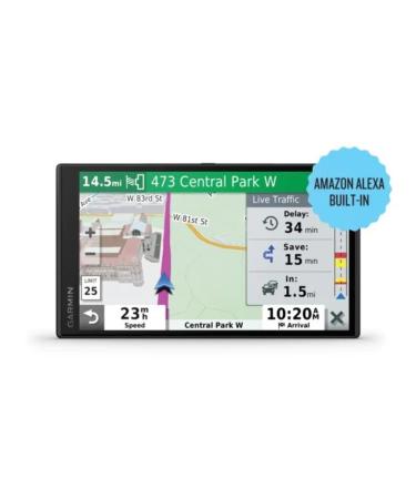 Garmin DriveSmart 65 with Amazon Alexa, Built-In Voice-Controlled GPS Navigator with 6.95 High-Res Display DriveSmart 65 & Traffic with Amazon Alexa Navigation