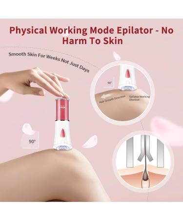Epilators for Women - Portable Hair Removal Device | Glamorous Skin Electric Epilator with LED Cold Light for Face Bikini Line Armpits Arms Legs & Chin - Buy Online on GoSupps.com