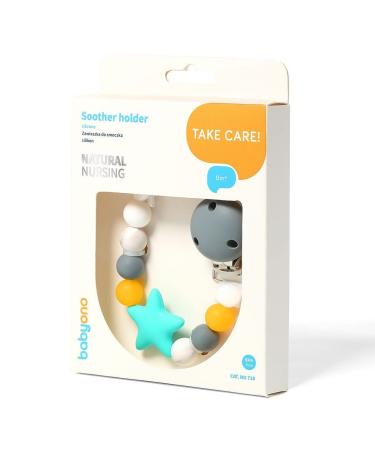 Buy BabyOno Tag Silicone Nursing Pacifier - Natural Mint | Best International Shipping - Buy Online on GoSupps.com