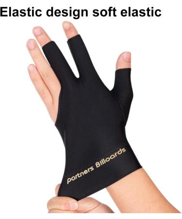 Tokaneit Breathable Billiard Gloves - 3-Finger Snooker & Pool Gloves | 2-Piece Set in Black - Ideal for Carrom Games - Buy Online on GoSupps.com