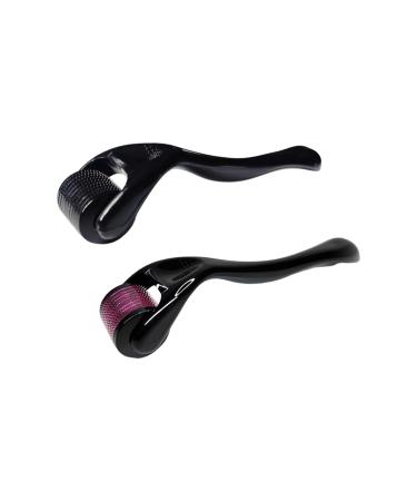 Acpetdr Derma roller 0.2mm/purple wheel and 0.25mm blackTitanium Micro Needling Roller for Men and Women Beard Growth Roller for Stimulate Hair Growth Facial Skin Care Scar Removal