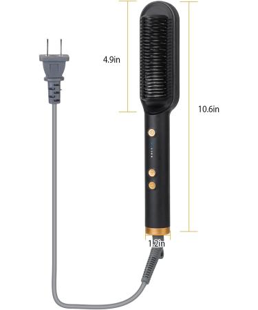 Buy Hair Straightener Brush | Electric Hot Comb for Smooth Frizz-Free Hair - Fast Heating & Adjustable Temperature for Salon Results at Home - Buy Online on GoSupps.com