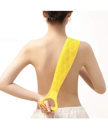 Silicone Back Scrub Exfoliating Back Scrubber - Yellow 23.5 Inch - Buy Online on GoSupps.com