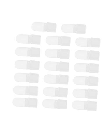 Healeved 20pcs Nail Case Nail Gel Polish Soak off Remover Caps Reusable Nail Varnish Tip Manicure Polish Varnish Cover Nail Polish Varnish Shield Nail Polish Shield Milk Safety Mask Plastic 4x2cm As Shown
