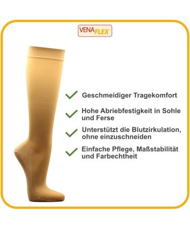 Calf Stocking AD Extra Fine Closed Toe KKL III - Size 4 Short Skin Colour | Premium International Shipping - Buy Online on GoSupps.com