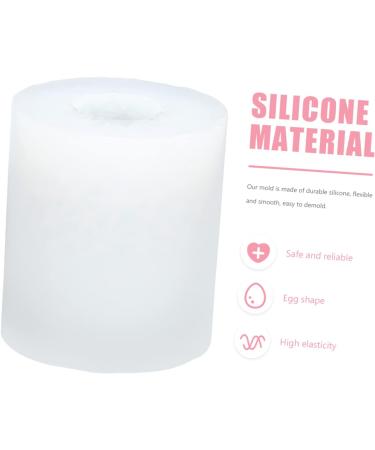 STOBOK Easter Egg Mold Silicone Molds Easter Soap Diy Supply Candle Mold Decorations Vertical Stripes White 7x6.5cm - Buy Online on GoSupps.com
