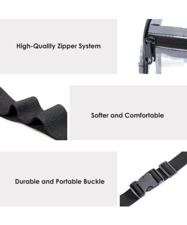 Clearworld Clear Fanny Pack - Stadium Approved Waist Bag for Men and Women - Adjustable Fashion Belt Bag for Festivals, Travel, and Concerts - Black - Buy Online on GoSupps.com