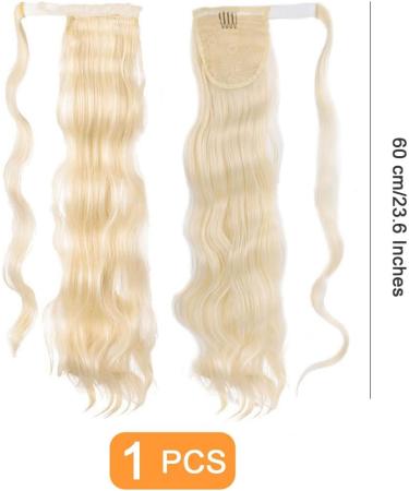 Traziewell Blonde Wrap Around Ponytail Extension Curly Ponytail Extension Heat Resistant Synthetic Natural Wavy Hairpieces Wrap Around Pony Tail Hair Extensions for Women Hair Piece 0512 FH000512 One Size - Buy Online on GoSupps.com