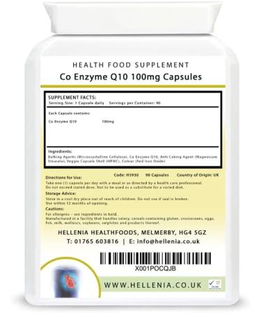 Hellenia CoEnzyme Q10-100mg | 90 High Absorption Capsules | Powerful Antioxidant for Heart Health - Buy Online on GoSupps.com