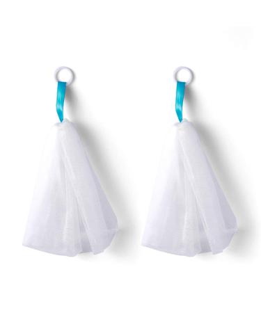 2 pieces mesh bag bubble net double layer bubble net saving bag holder for shower skin care cleaning