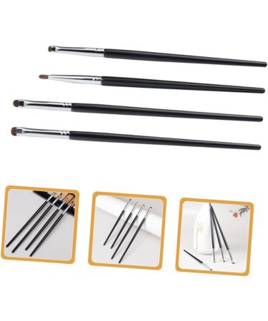 Beatifufu 4pcs Black Eyeliner Precision Brush Make up Eyeliner Brush Eye Makeup Brush Makeup Brush - Buy Online on GoSupps.com